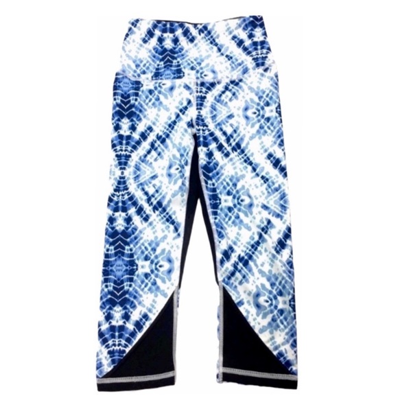 VICTORIA’S Secret VSX Ink Tie Dye High Rise Knockout Crop Pants New with Tag - Picture 2 of 8